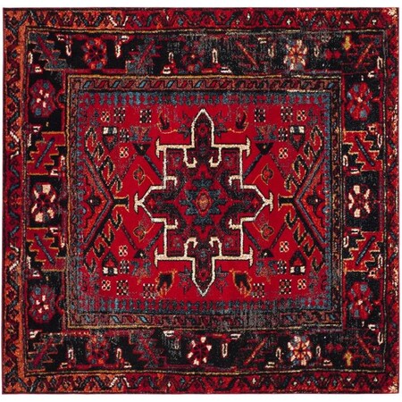 Safavieh Vintage Hamadan Square Area Rug Red & Multicolor - 5 ft.-3 in. x 5 ft.-3 in. VTH211A-5SQ